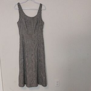 a new day Black and White Checkered Midi Dress